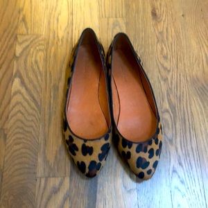 Madewell leopard flats calf hair